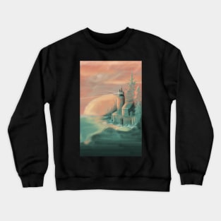 Acadia National Park Lighthouse at Sunset Crewneck Sweatshirt